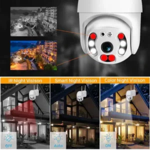 Set 2 Smart Camera Wifi de Exterior, Senzor de Miscare, Night Vision, Vizualizare Live pe Telefon - Image 3