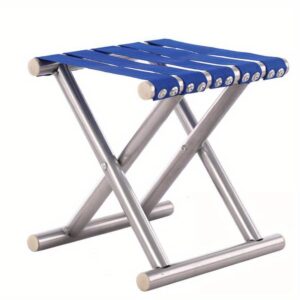 Compact, lightweight, durable folding chair without backrest for camping, fishing and beach - Image 1