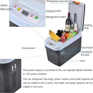 Mini Car Refrigerator 25L, 12V DC / 220V AC Fruit Vegetable Beer Drinks Portable Small Refrigerator, -5C+68C! Heating and Cooling Function, for Bedroom - Image 7