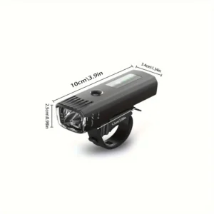 LED bicycle headlight with light sensor, USB, rechargeable – front light for cycling, increased visibility at night - Image 1