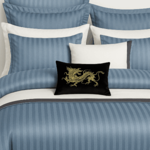 JRH bed linen, 2 persons, 100% polyester, fitted sheet 230 x 250 cm, duvet cover 200 x 230 cm, 2 pillowcases 50 x 75 cm, blue/white - Image 2