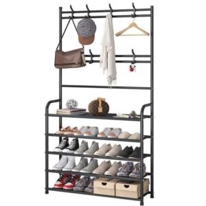 Clothes rack with shoe rack, 5 shelves, 80 x 29.5 x 172 cm