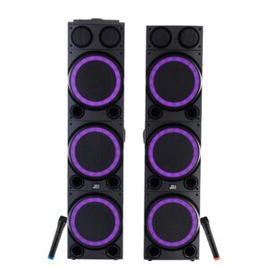 Set boxe active 3321 Jrh 2 microphone wireless cel mai puternic boxe din romania - Image 1