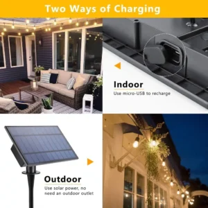 ghirlanda luminoasa solara 5 M. CU 10BECURI LED - Image 3