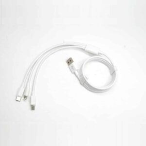 USB cable 3 in 1 JRH SX - 21, USB-micro USB/USB-C/iphone compatible, 3A, 1.2 m, white - Image 3