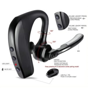 Többfunkciós vezeték nélküli Bluetooth headset sztereó fejhallgató fülhallgató sport kihangosító univerzális headset v8 zajszűrő - Image 2
