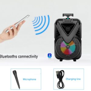 Boxa portabila active troller bluetooth radiofm aux sd card microphone teleocmanda - Image 4
