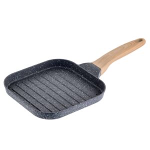 Tigaie grill, Maner din Lemn, Gri Inchis - Image 1