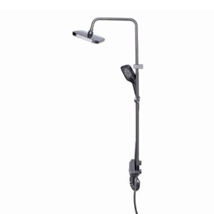 Shower column, with fixed and movable spray, 4 functions, stainless steel - Image 5