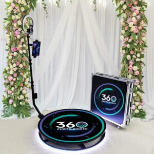 Photo booth Selfie 360 ​​photo video platform with rotating arm, RGB LED, for events, JRH™ brand, diameter 115 cm - Image 4