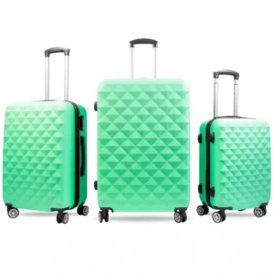 set Valize de călătorie Trolere 20/24/28inch cu roți verde - Image 1