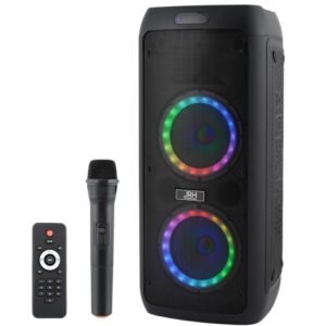 Portable Speaker Audio System JRH A2808, 800W, Bluetooth, TWS, RGB LED, Wireless Microphone - Image 1
