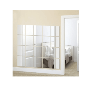 Set of 4 self-adhesive mirror film, without glass, reflective effect, 30x30cm - Image 4