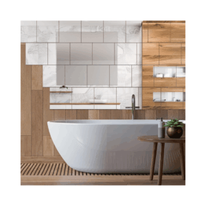 Set of 4 self-adhesive mirror film, without glass, reflective effect, 30x30cm - Image 1