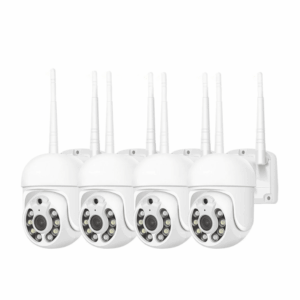 offer Set of 4 Smart Outdoor Wifi Cameras, Motion Sensor, Night Vision, Live View on Phone - Image 1