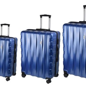 Set de valize/ trolere de călătorie 3in1 albastru metal si abs - Image 1