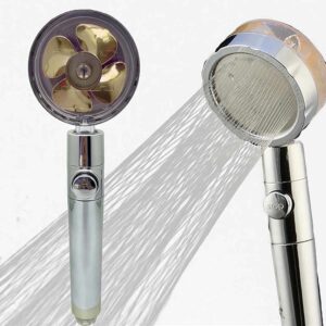 Shower head with fan and dual pressure, ON/OFF switch - Image 2