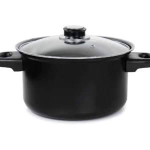 Set vase de gatit, 7 piese, otel carbon, negru - Image 6