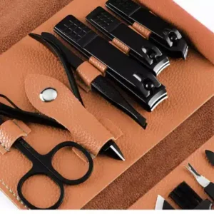 Manicure/pedicure set 16 pieces, storage bag, Matte black, Stainless steel - Image 5