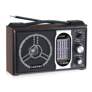 Radio portabil Leotec LT-2008, 12 benzi, model retro - Image 1