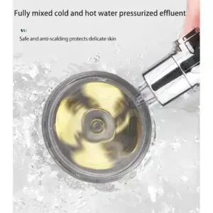 Shower head with fan and dual pressure, ON/OFF switch - Image 4