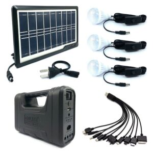 Indoor Solar Lighting System 6 LED Panel + 3 SMD Bulbs - Image 1