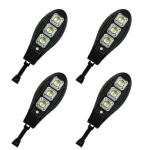Lampa solara stradala Set de 4, COB, 90 x LED, 3 moduri de functionare, buton ON/OFF, cu telecomanda - Image 1