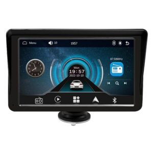 Portable Car Navigation Apple Carplay/Android 7094P Multimedia System, Touch Screen, 7 Inch 1080P Full HD, Bluetooth, Mirror Link/TF Card/USB/AUX, Black - Image 4